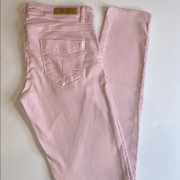 Zara Core Denim Trafaluc Coll. Slim Fit Dusty Rose Sz 6 - Picture 2 of 8